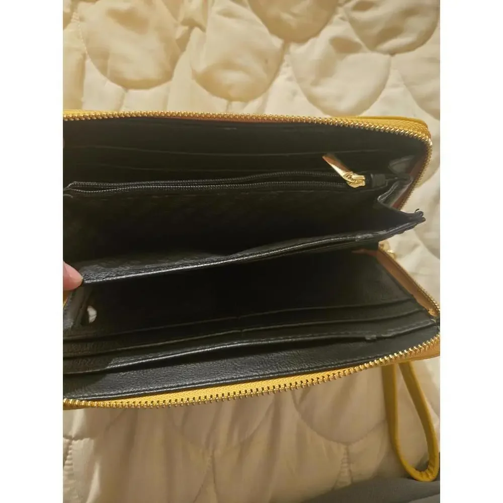Steve madden mustard Wristlet Clutch Wallet